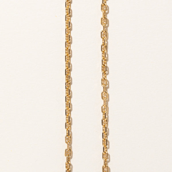 18k Yellow Gold Anchor Link Chain | 28