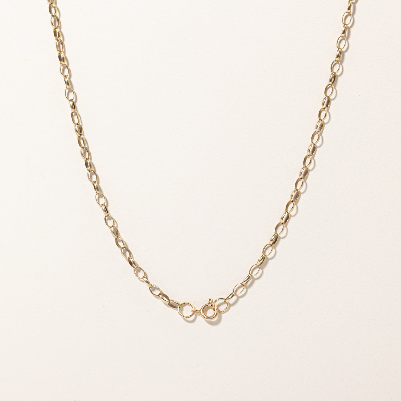 9k Yellow Gold Oval Cable Chain | 25" |