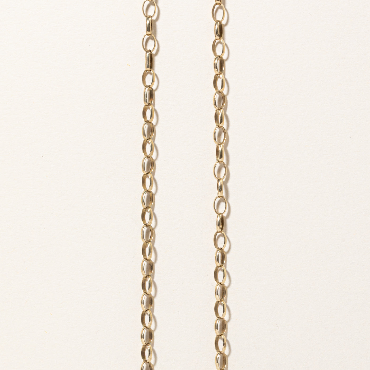 9k Yellow Gold Oval Cable Chain | 25" |