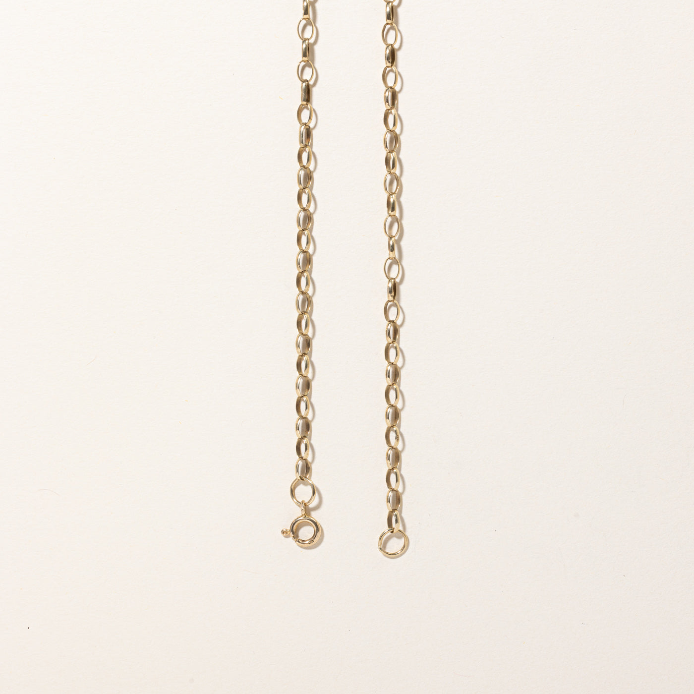9k Yellow Gold Oval Cable Chain | 25" |