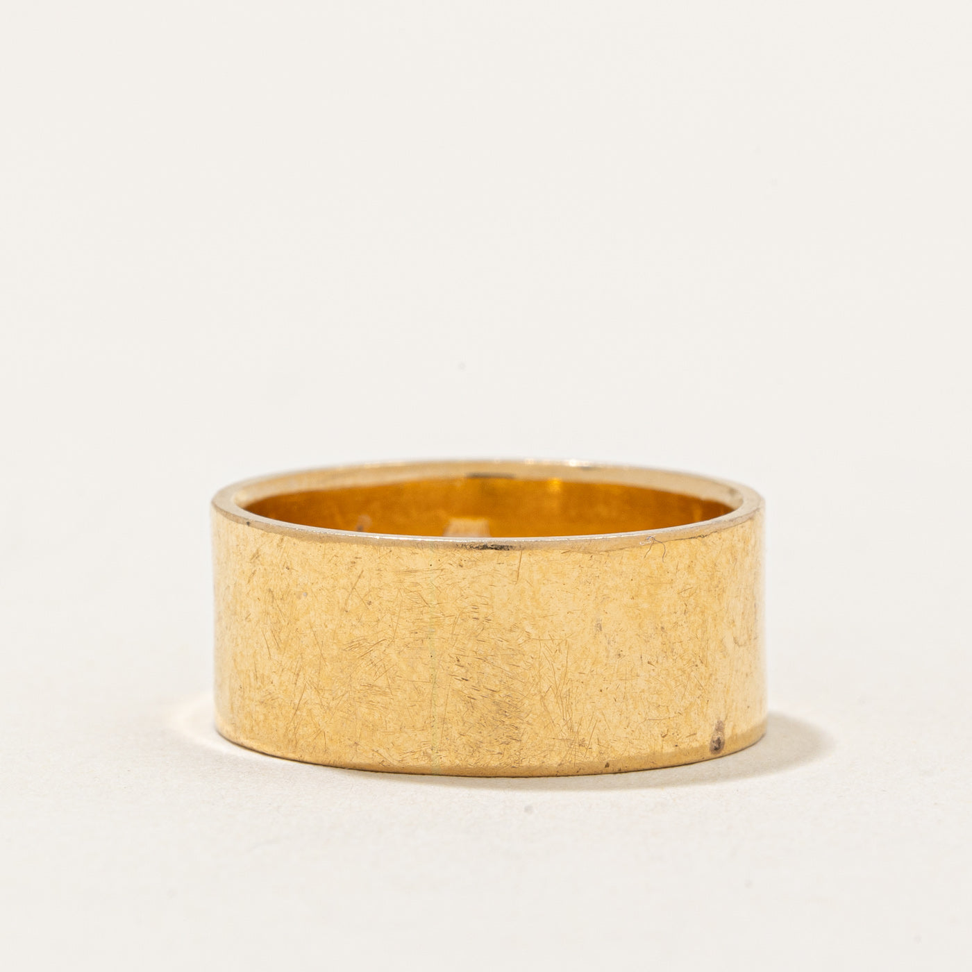 Bague large en or jaune 18 carats | Taille 6 | 