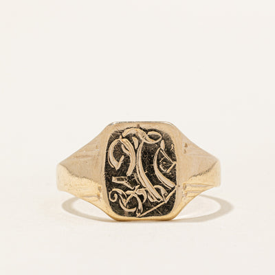 10k Yellow Gold Signet Ring | SZ 10.75 |