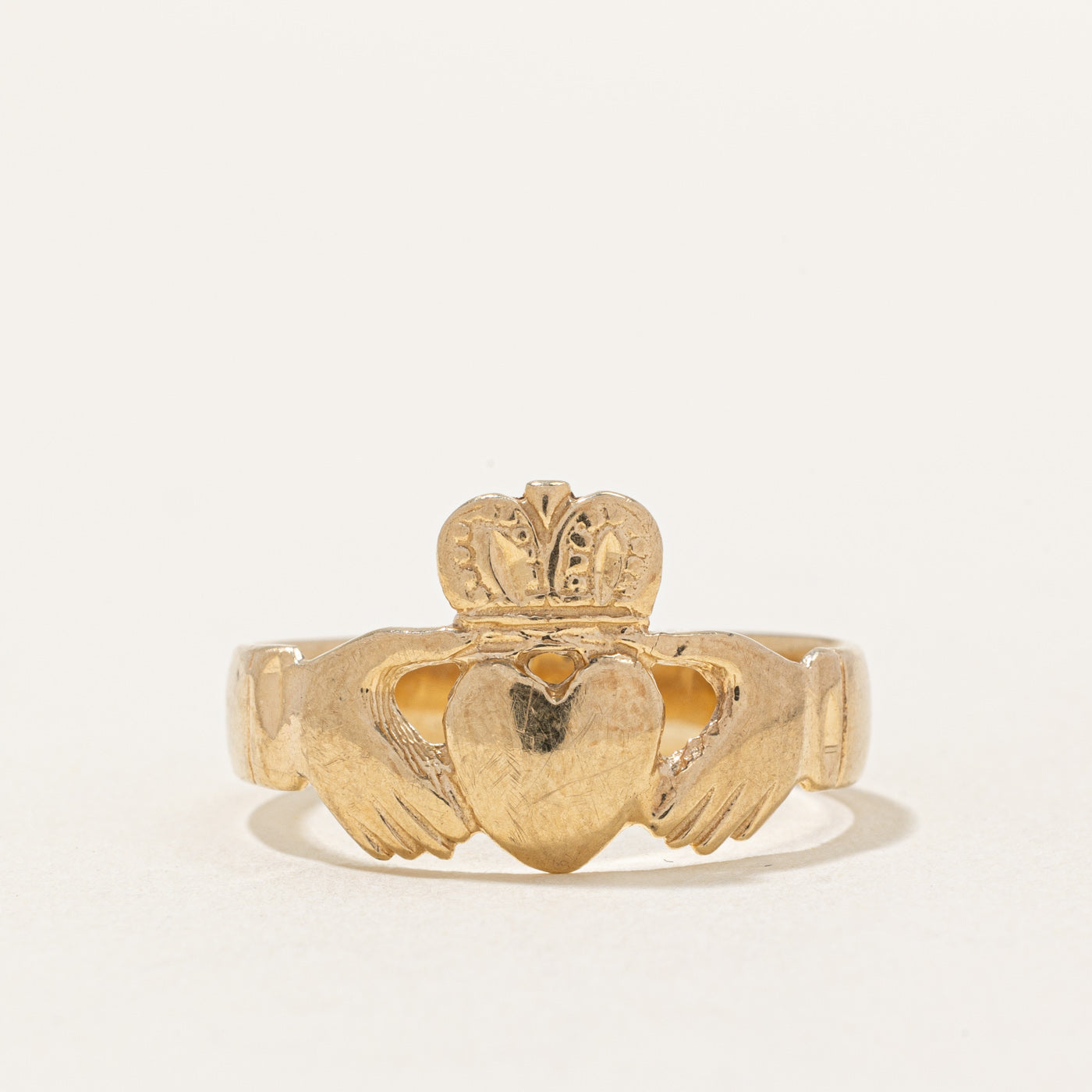 10k Yellow Gold Claddagh Ring | SZ 9.75 |