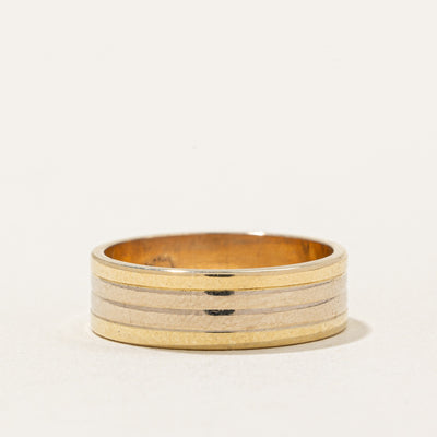 18k Two Tone Gold Band | SZ 6.5 |