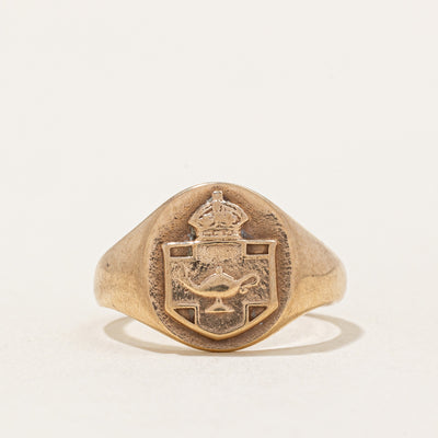 Birks' 10k Yellow Gold Lamp Crest Ring | SZ 4.5 |