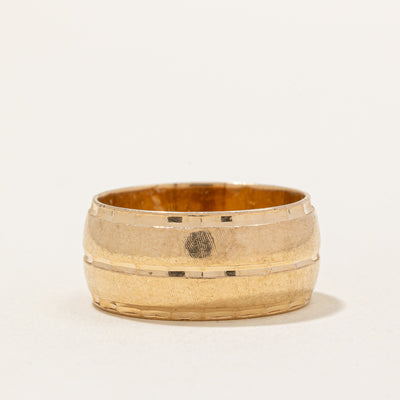 14k Yellow Gold Engraved Ring | SZ 9 |