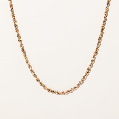 10k Yellow Gold Rope Chain | 21