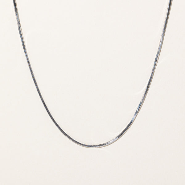 14k White Gold Snake Chain | 16