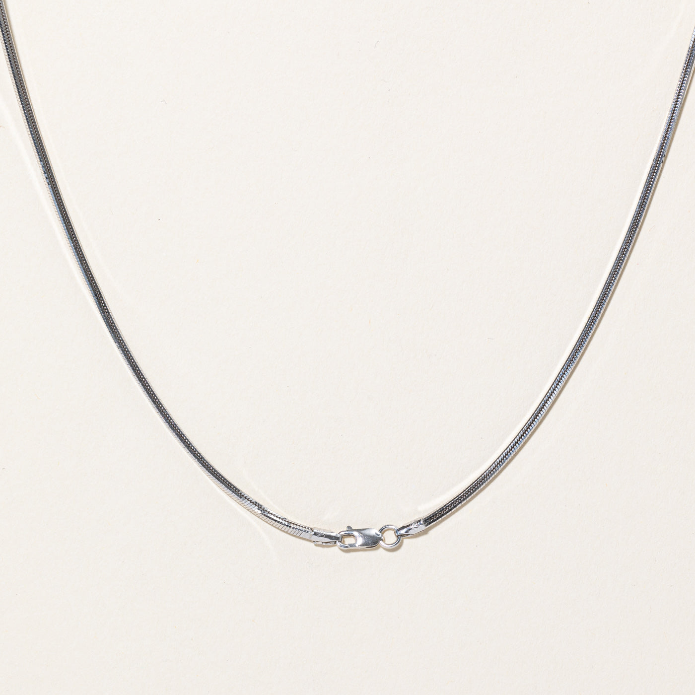 14k White Gold Snake Chain | 16