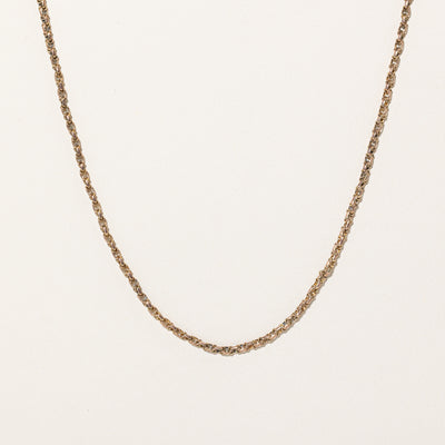 9k Yellow Gold Unique Link Chain | 18