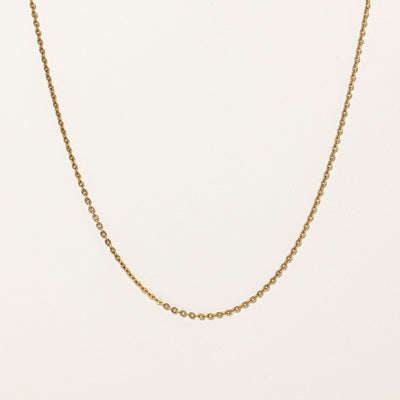 18k Yellow Gold Cable Chain | 24