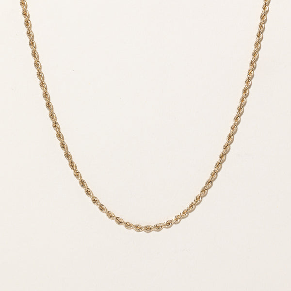 14k Yellow Gold Rope Chain | 24