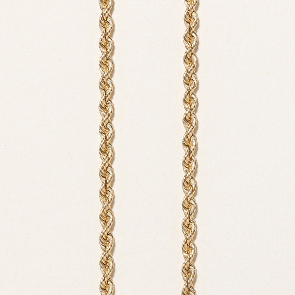 14k Yellow Gold Rope Chain | 24