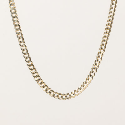 10k Yellow Gold Curb Link Chain | 25
