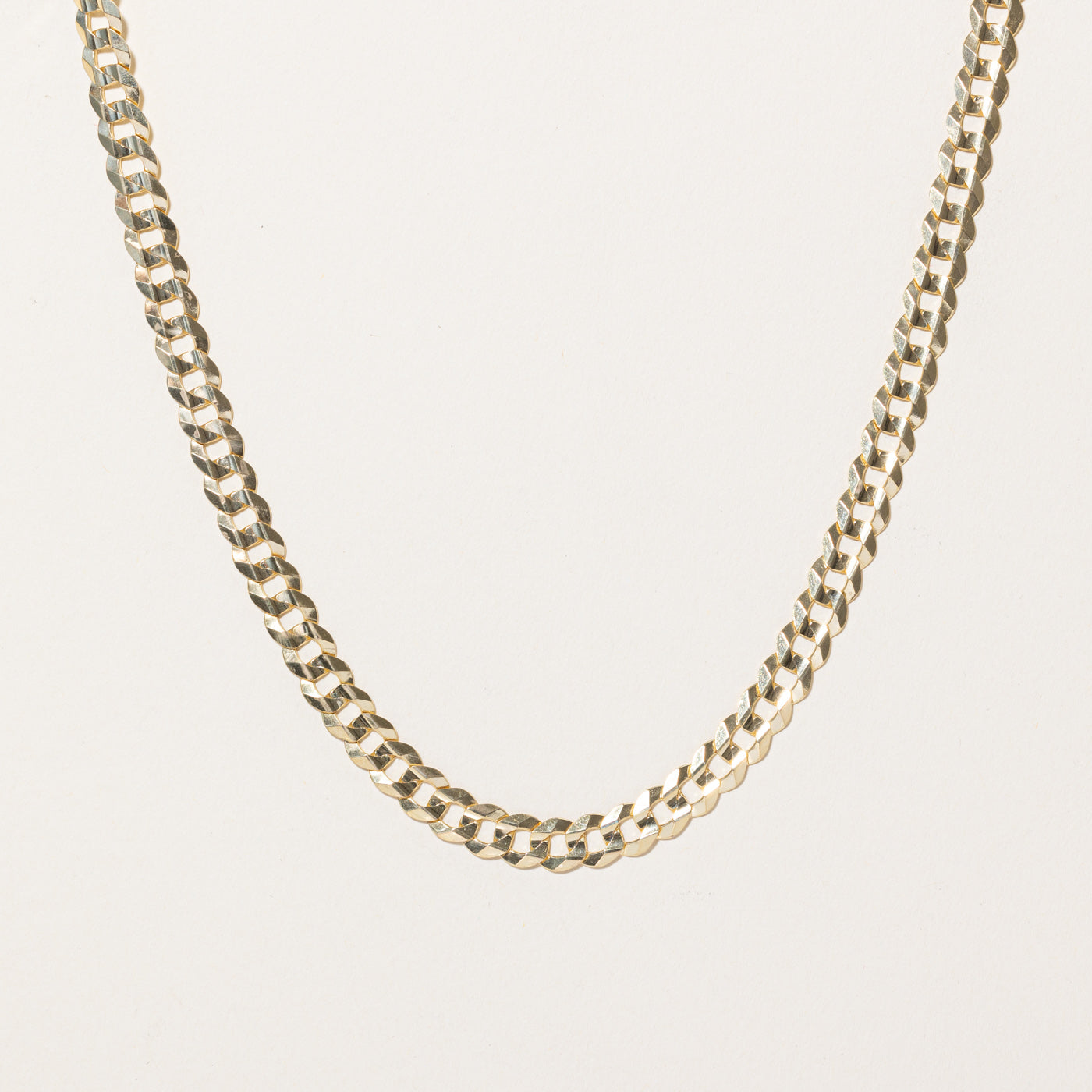 10k Yellow Gold Curb Link Chain | 25