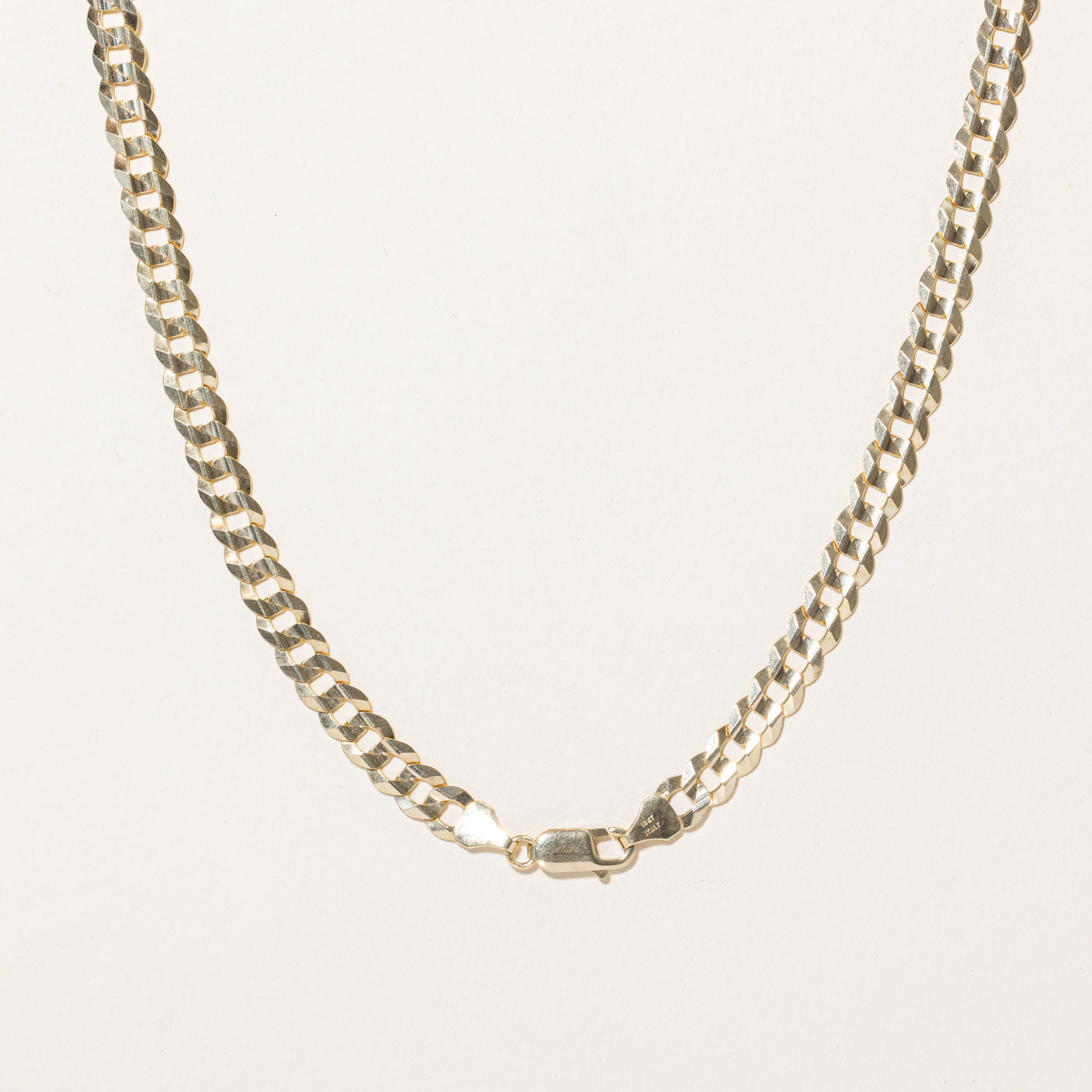 10k Yellow Gold Curb Link Chain | 25