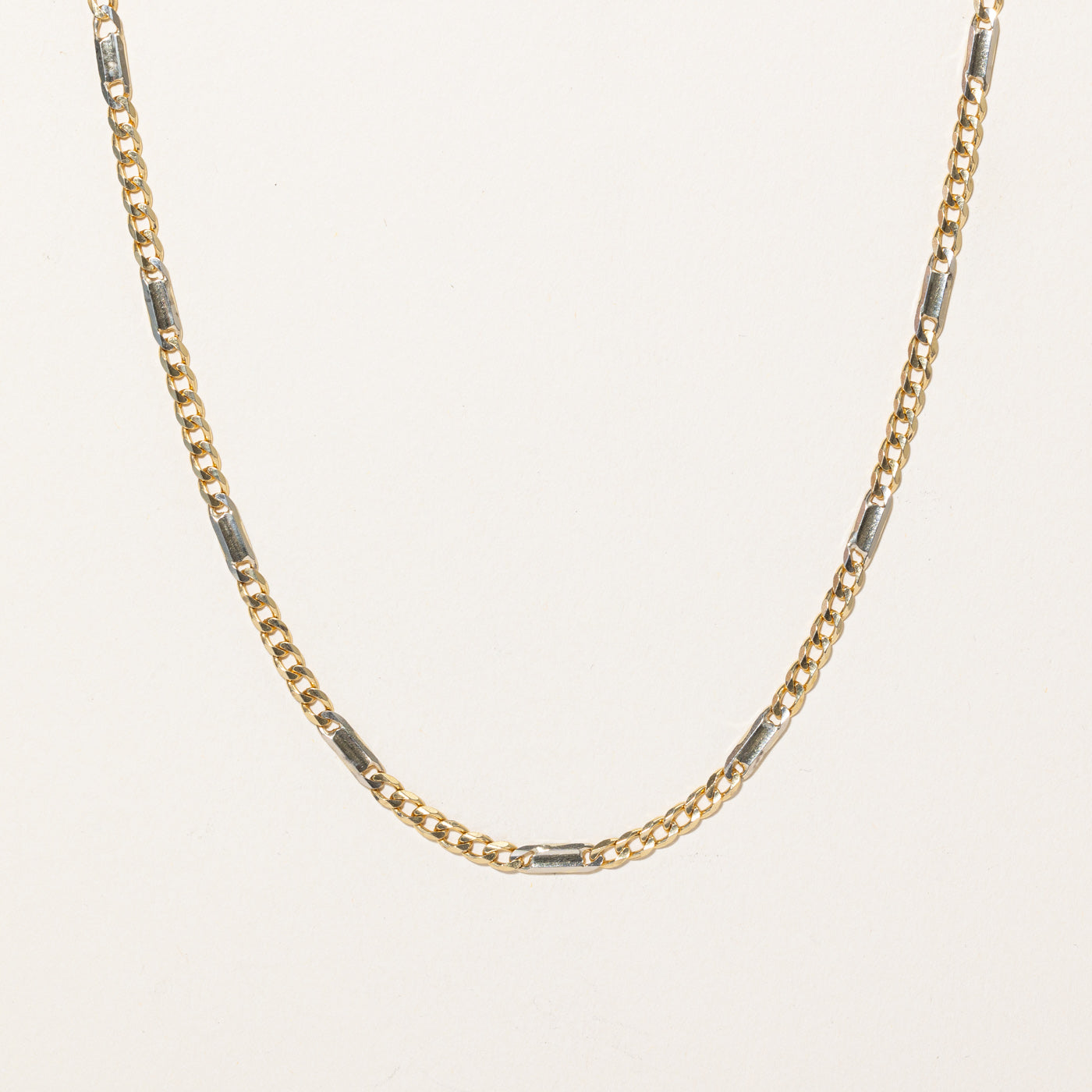 18k Two Tone Gold Figarucci Chain | 22" |