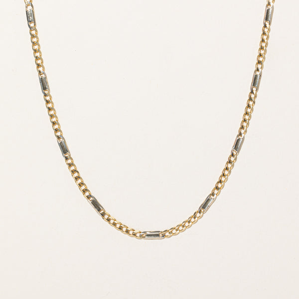 18k Two Tone Gold Figarucci Chain | 22