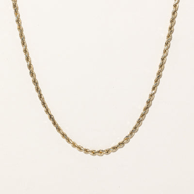 10k Yellow Gold Rope Chain | 22