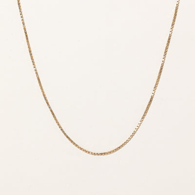 10k Yellow Gold Box Link Chain | 22