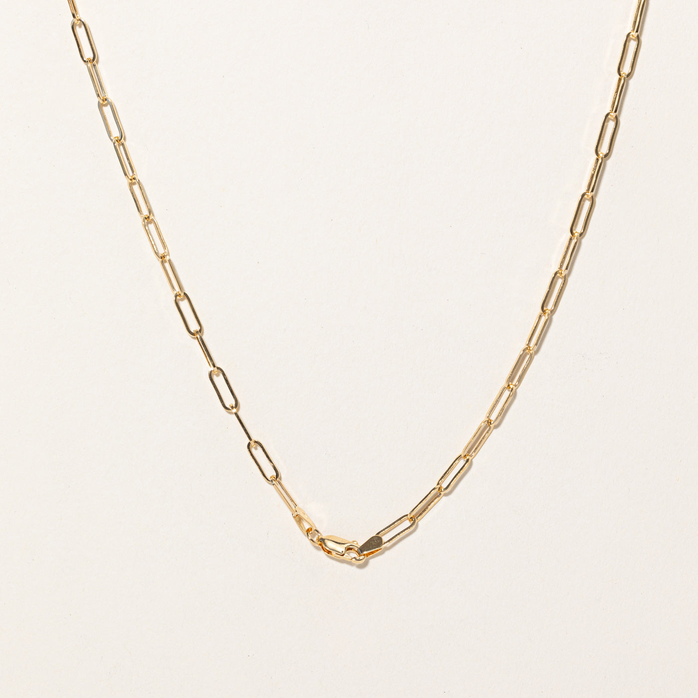 18k Yellow Gold Soft Paperclip Chain | 18" |