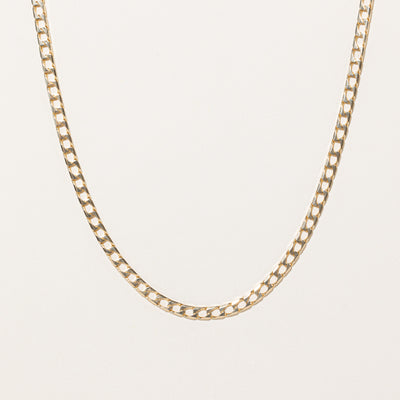 10k Yellow Gold Curb Link Chain | 25