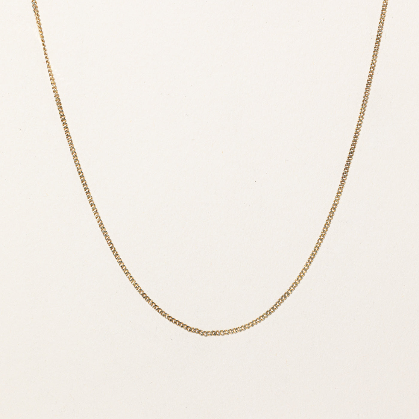 Chaîne à maillons gourmette en or jaune 10 carats | 19" | 