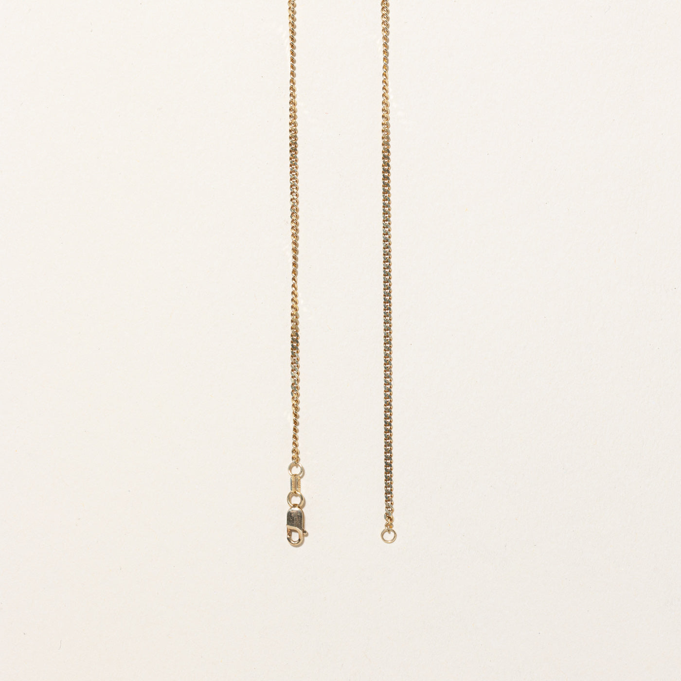 Chaîne à maillons gourmette en or jaune 10 carats | 19" | 