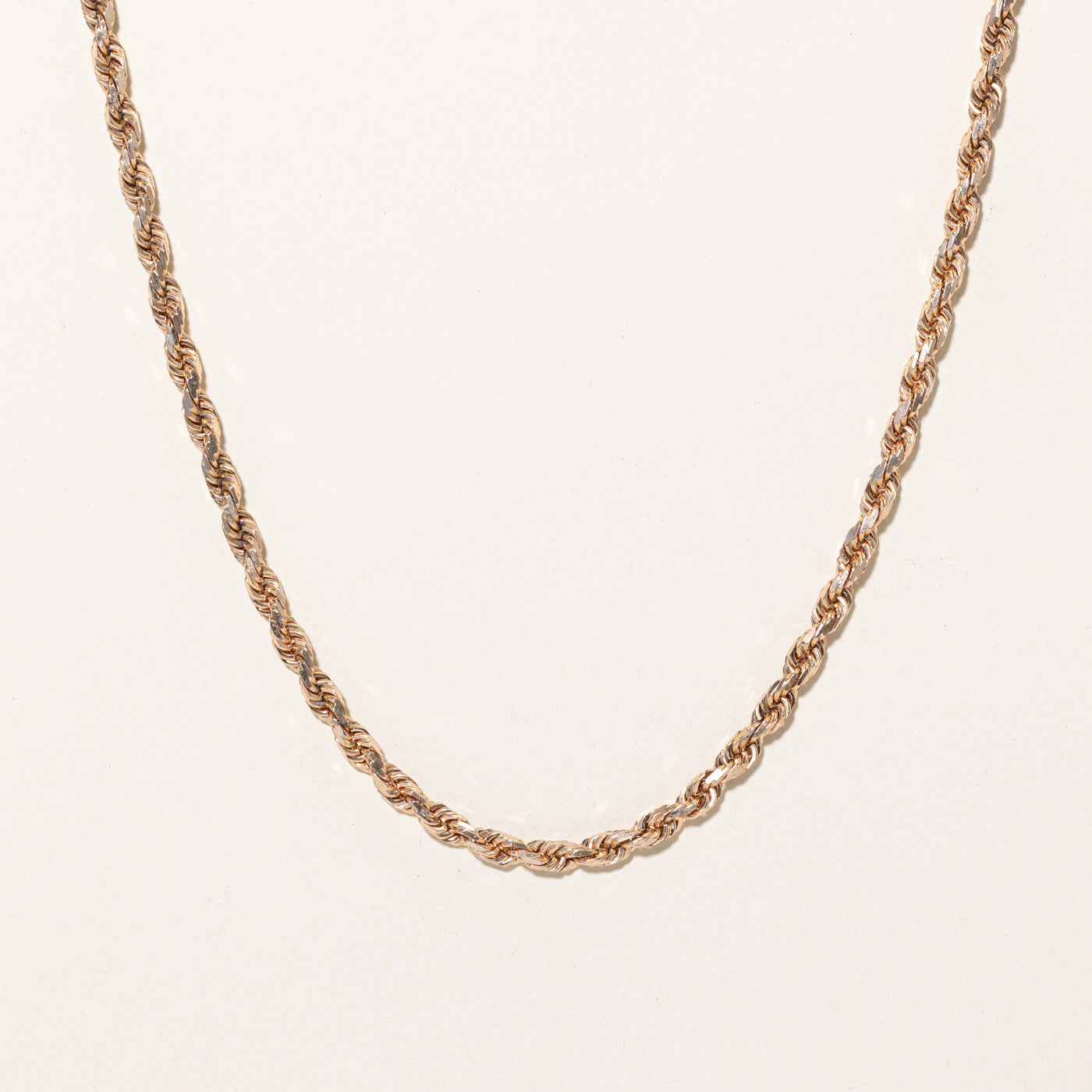 10k Rose Gold Rope Chain | 22" |