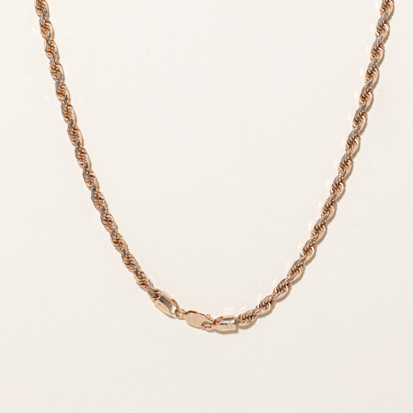 10k Rose Gold Rope Chain | 22" |