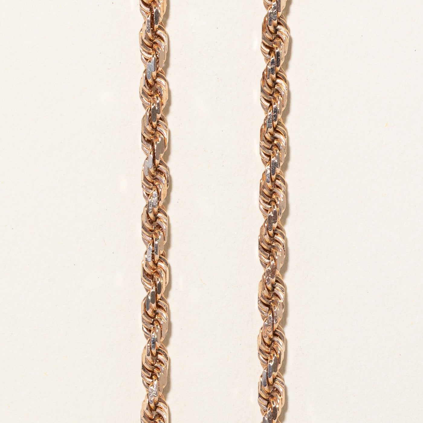 10k Rose Gold Rope Chain | 22" |