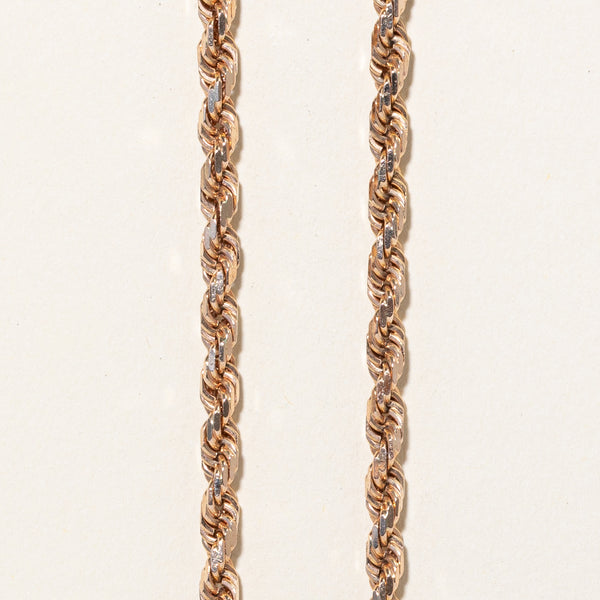 10k Rose Gold Rope Chain | 22