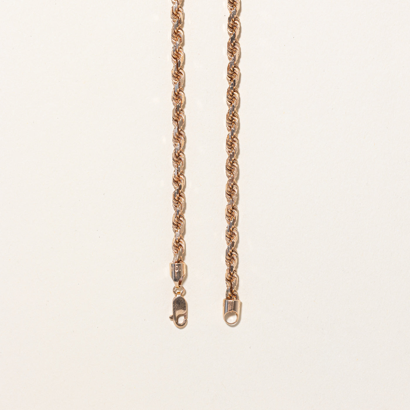 10k Rose Gold Rope Chain | 22" |
