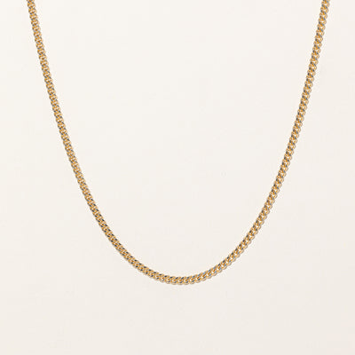 10k Yellow Gold Curb Link Chain | 22
