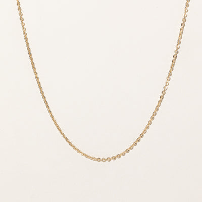 10k Yellow Gold Rolo Link Chain | 18
