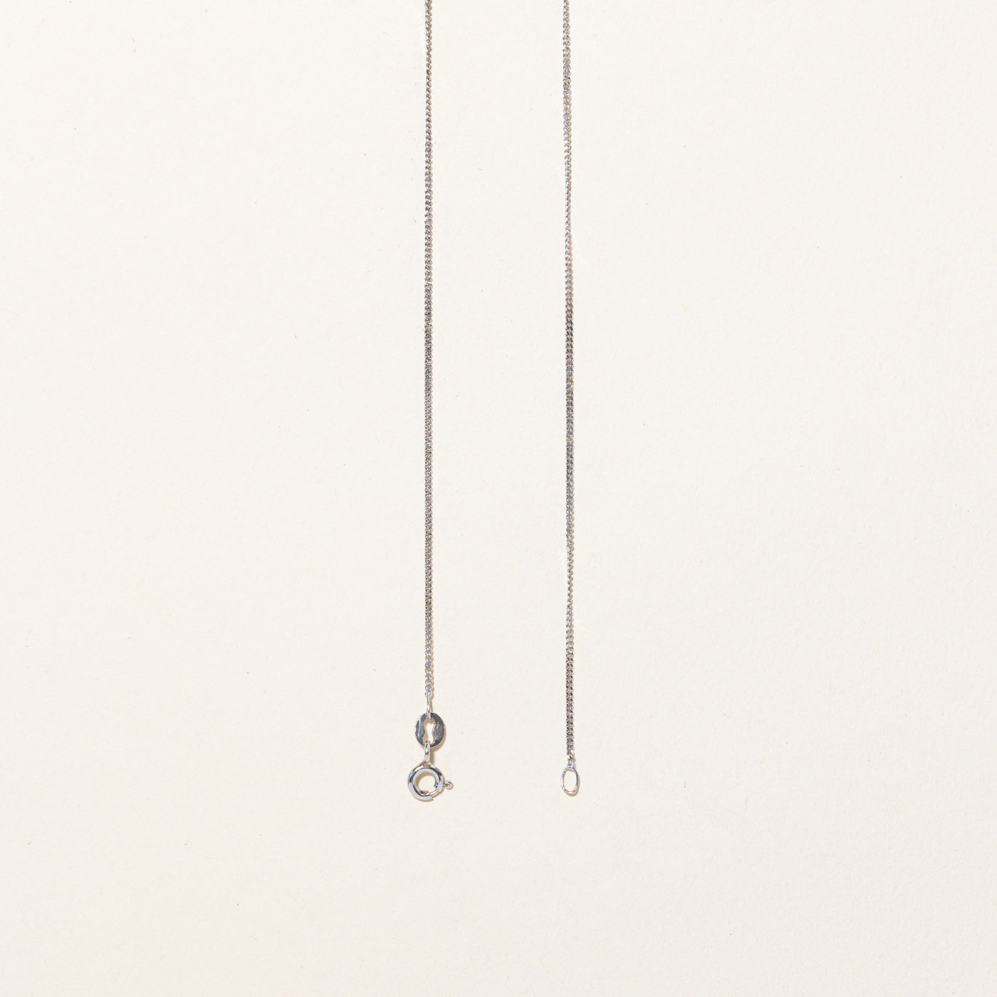 14k White Gold Curb Chain | 16" |