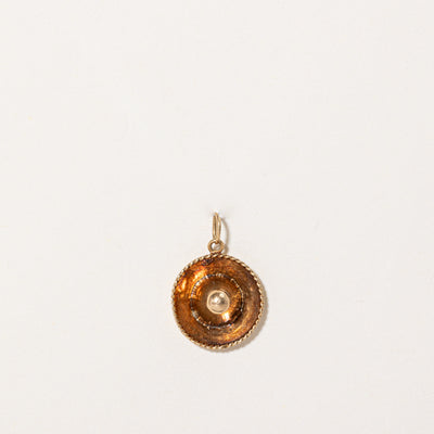 14k Yellow Gold Sombrero Charm
