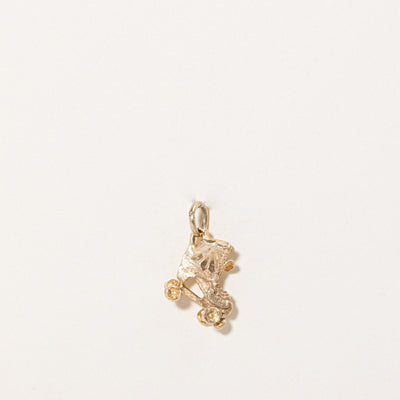 10k Yellow Gold Roller Skate Charm