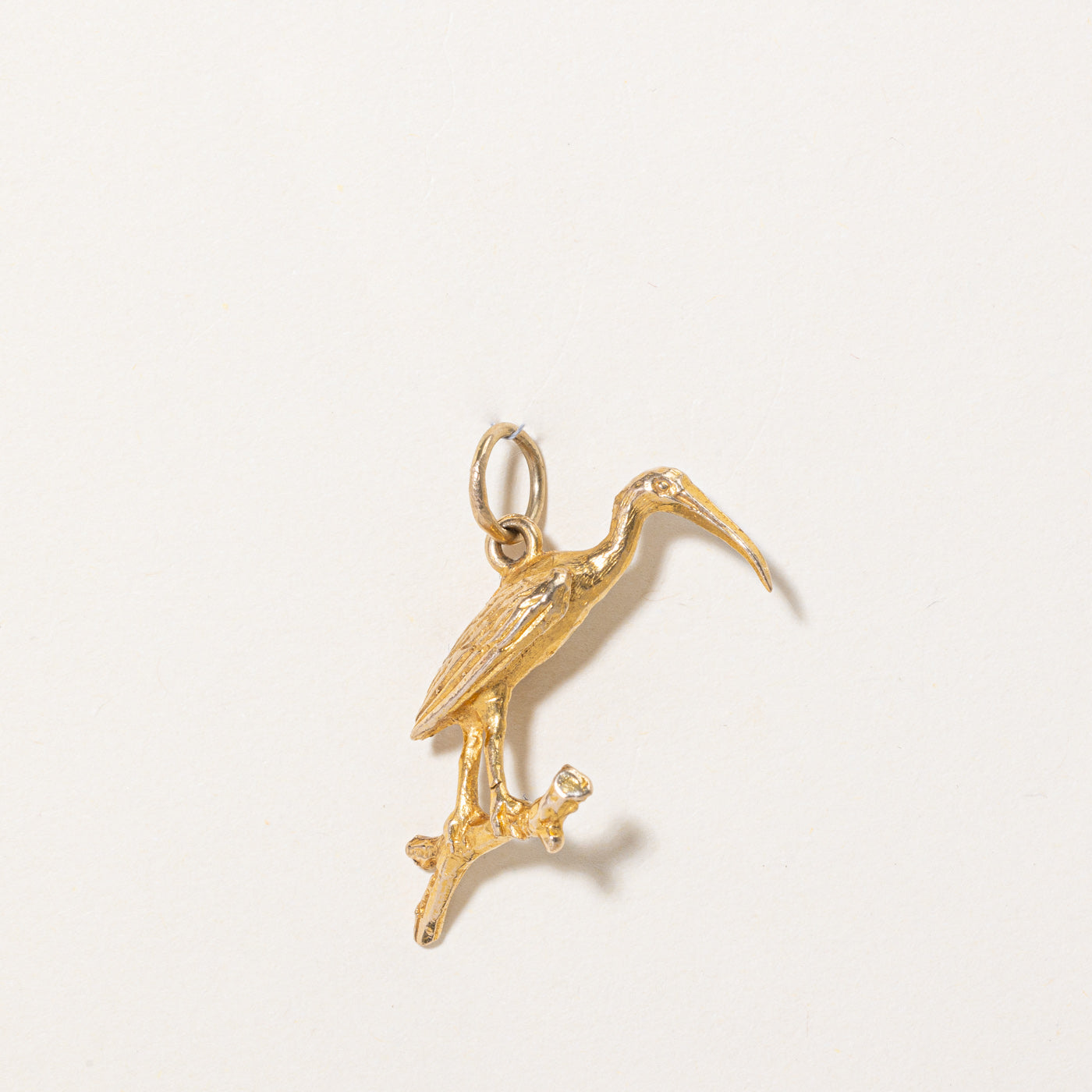 14k Yellow Gold Bird Charm