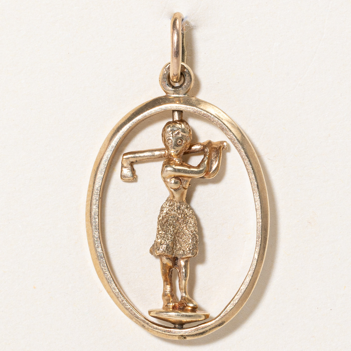 10k Yellow Gold Golfer Charm