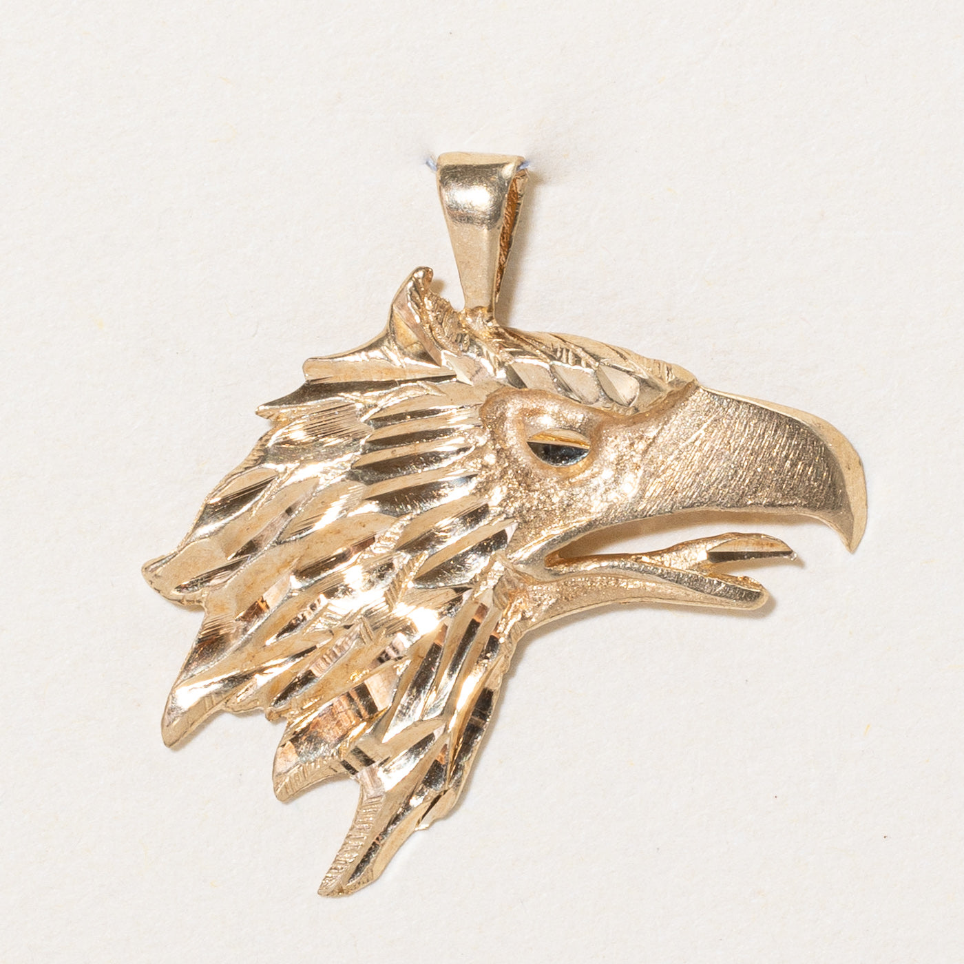 10k Yellow Gold Eagle Head Pendant