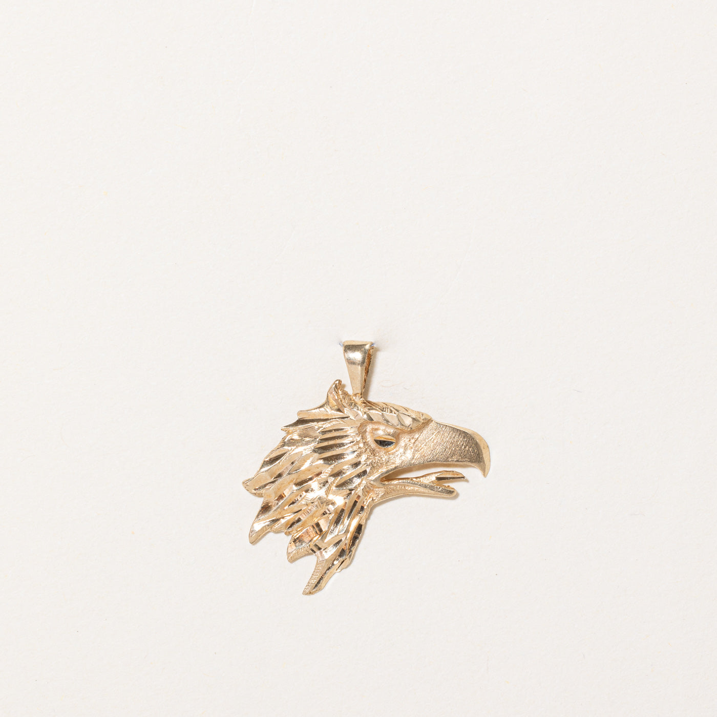 10k Yellow Gold Eagle Head Pendant