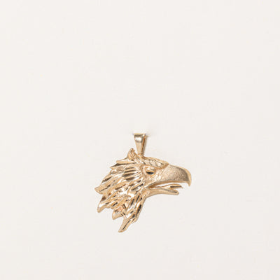 10k Yellow Gold Eagle Head Pendant