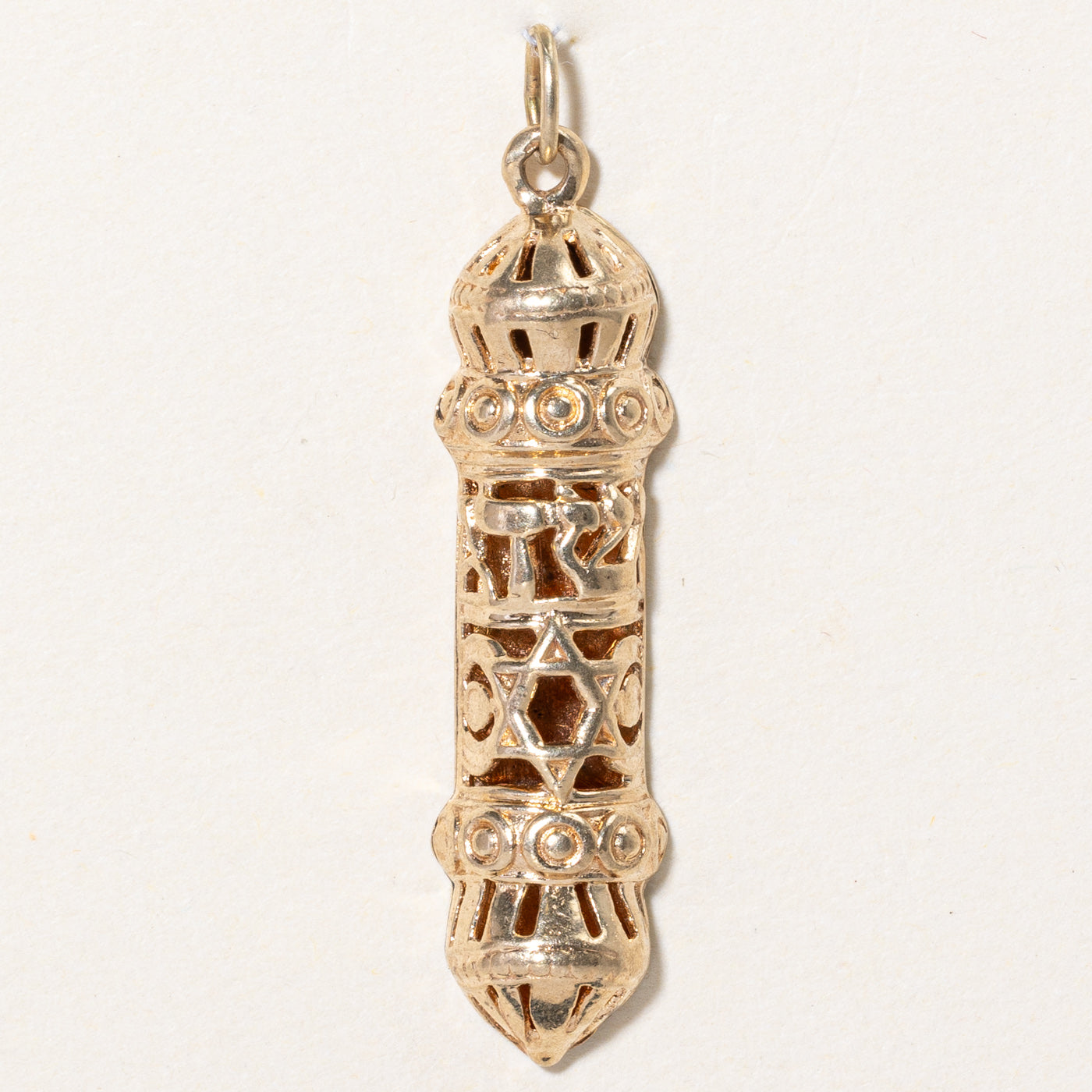 10k Yellow Gold Mezuzah Charm