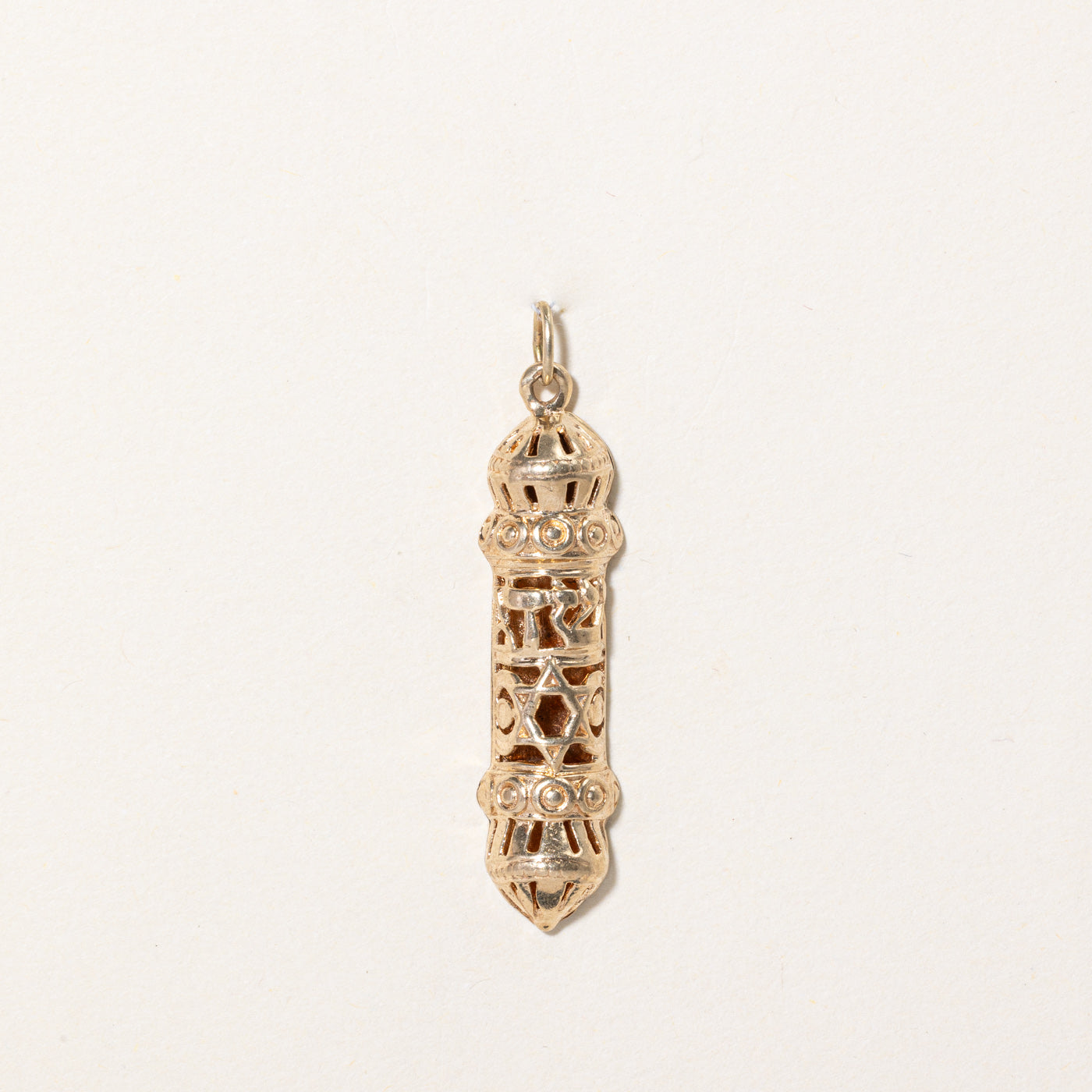 10k Yellow Gold Mezuzah Charm