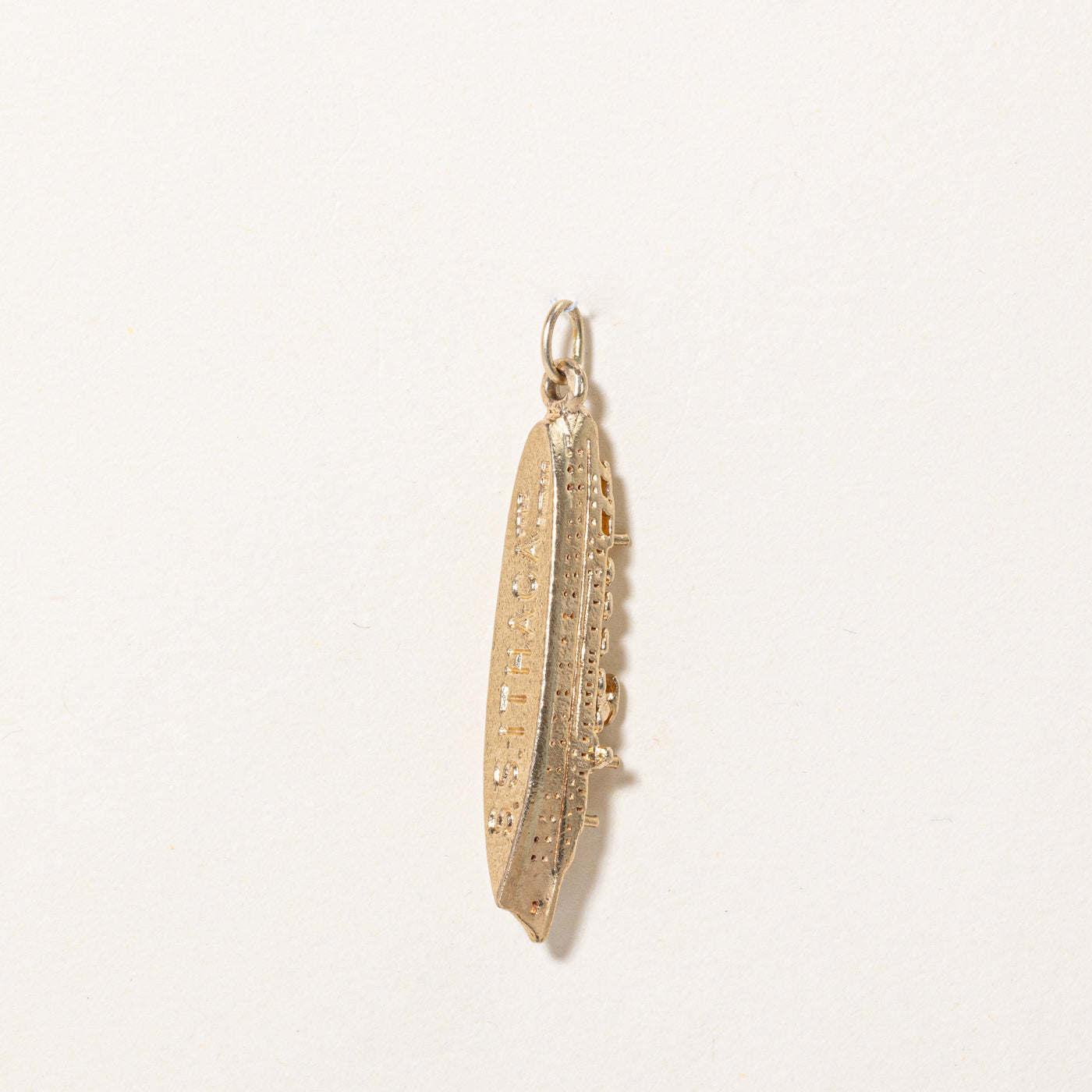 9k Yellow Gold Ship Charm