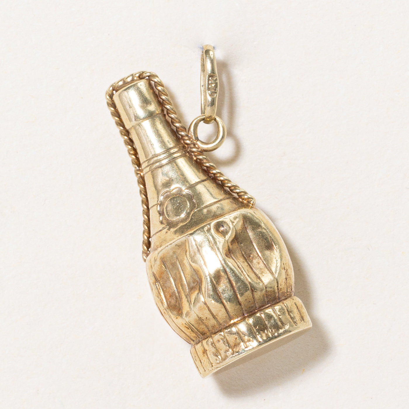 14k Yellow Gold Bottle Charm