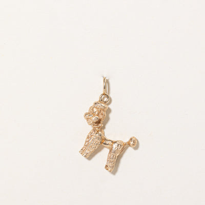 10k Yellow Gold Poodle Dog Charm