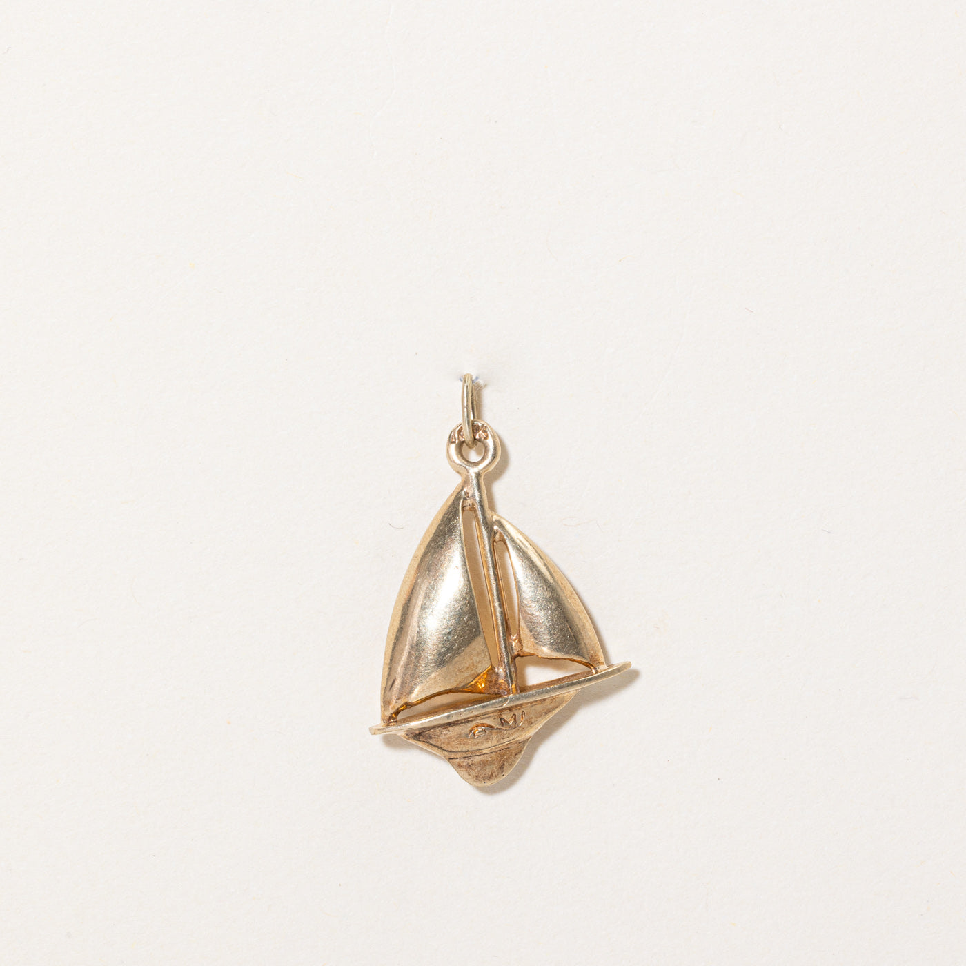 10k Yellow Gold Boat Charm