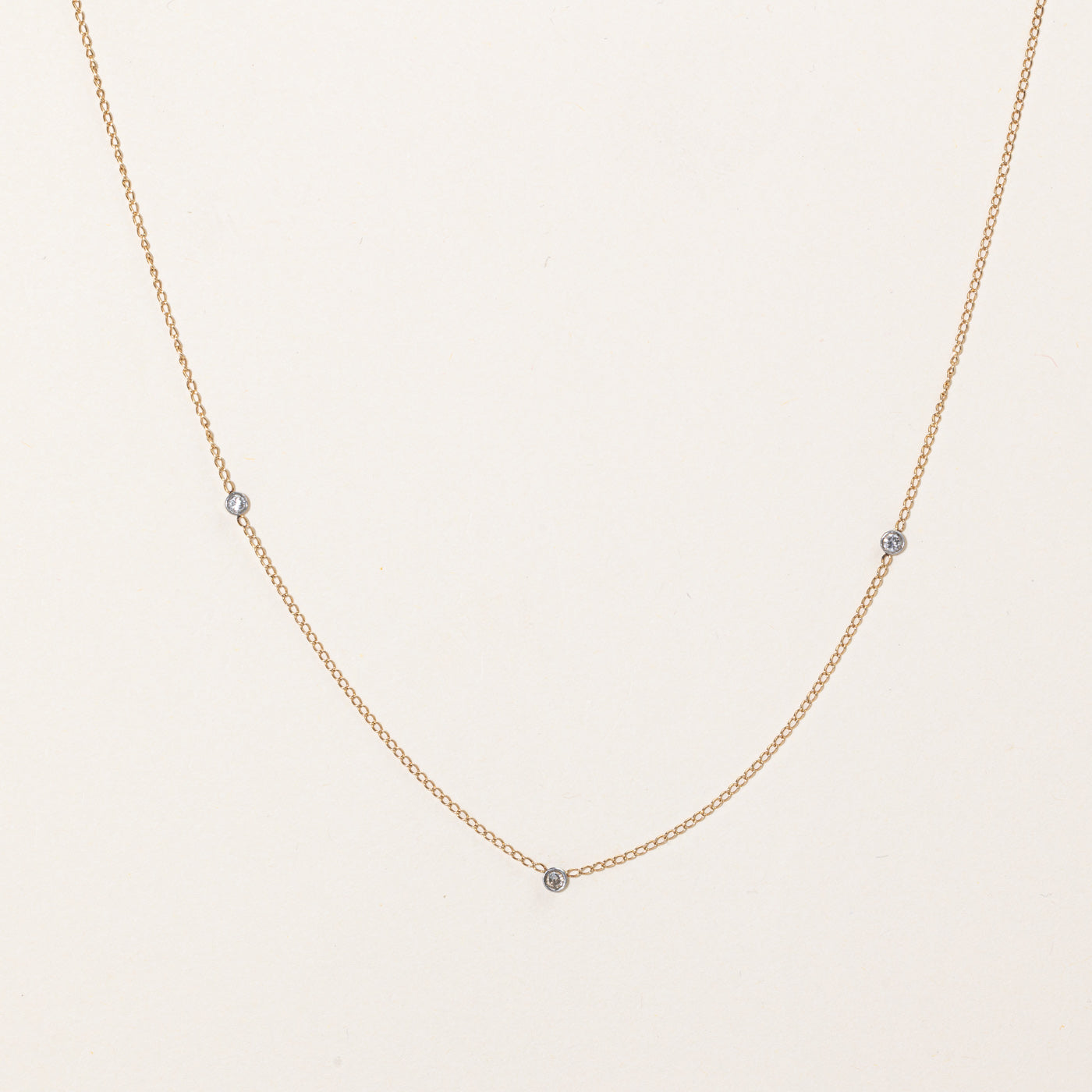 Diamond Gold Necklace | 0.15ctw | 17"|